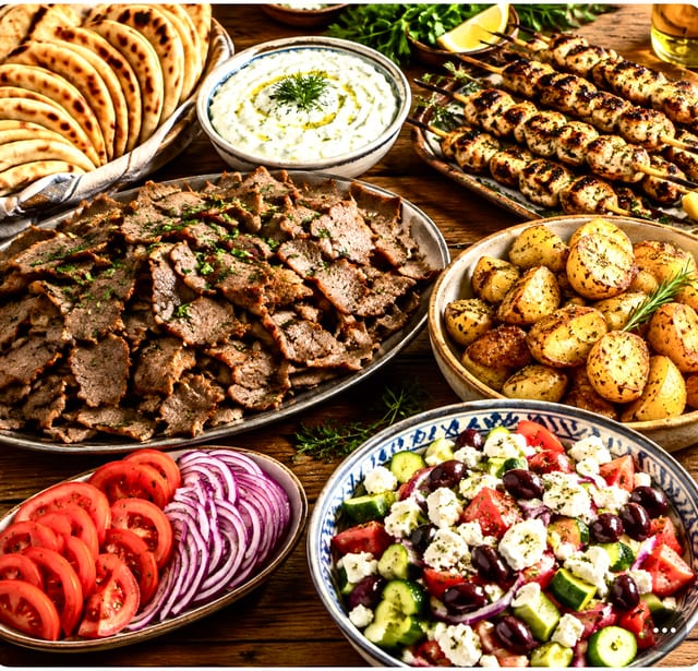 10 people Pick Up To 2 Proteins (full buffet).