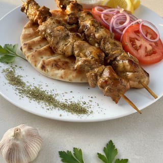 Double Skewer Chicken Souvlaki Pita