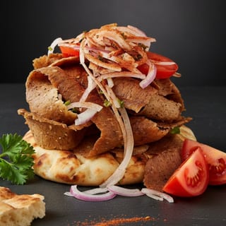 Our famous Beef and Lamb Loaded Supreme Gyro Pita (12oz Cooked Gyro Meat)