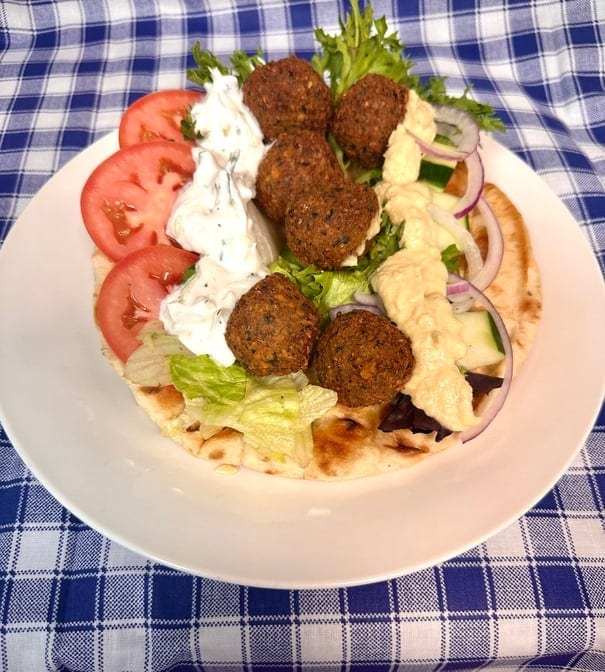 Loaded Falafel Pita.