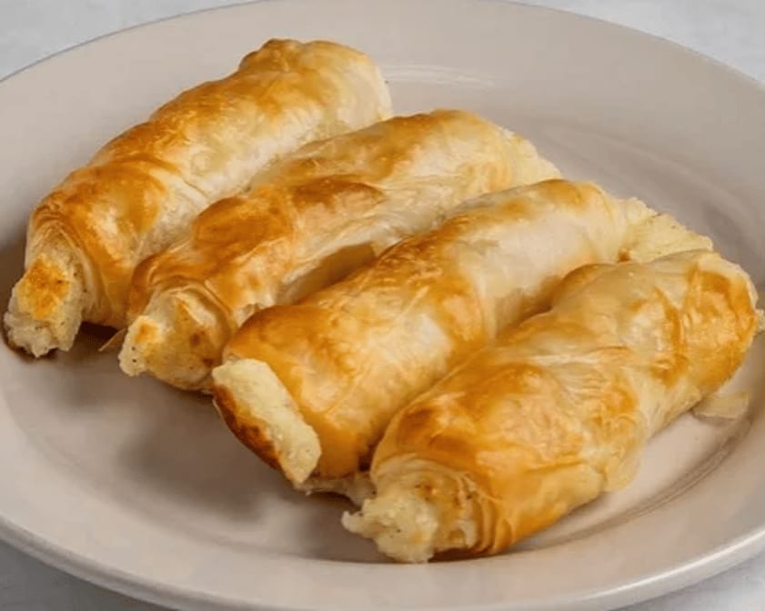 Bourekakee (Feta or Spinach Rolls).