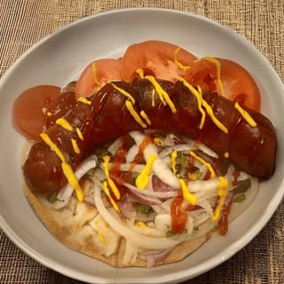 Sausage Pita (No Tzatziki Sauce)