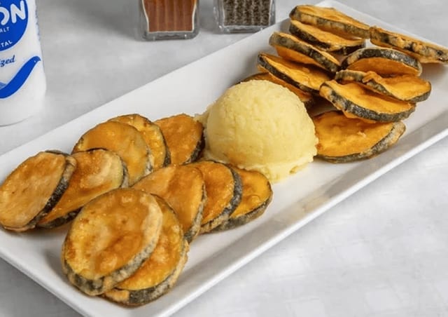 Homemade Kolokeethakia (Fried Zucchini).