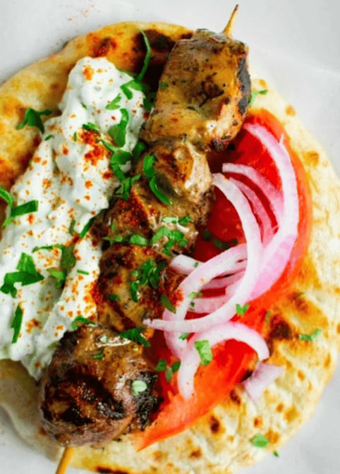 Authentic Street Athenian Chicken Pita.